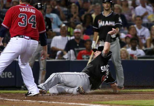 Marlins Braves Baseba Heal 5