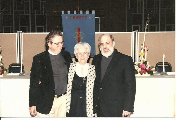 Betty Akins with Bishop