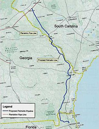 Palmetto Pipeline map