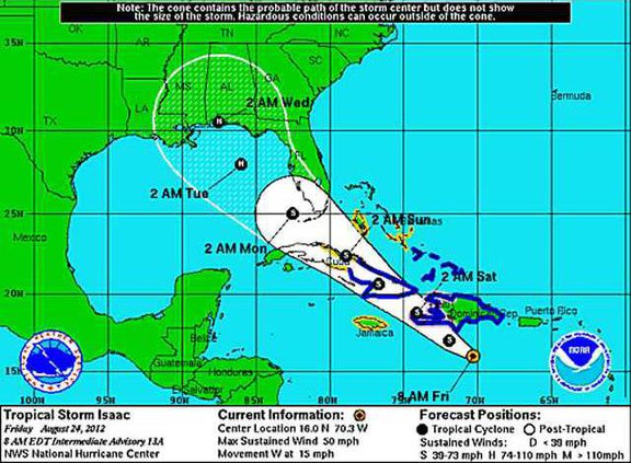 TS Isaac Fri morning