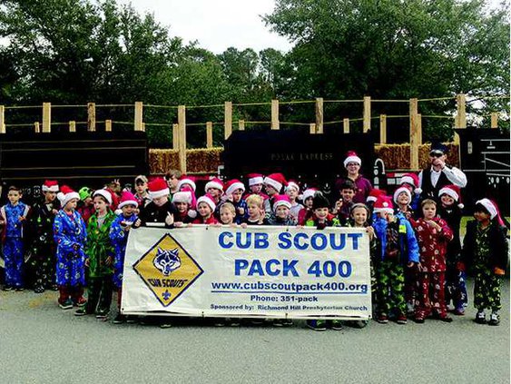 Pack 400 representing Polar Express at this years Christmas Parade. Photo by Jennifer Bradley