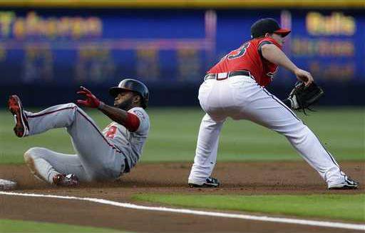 Nationals Braves Base Heal WEB