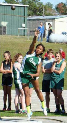 Oglesby in shot put