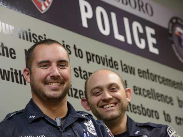 Officers put down razors for charity - Statesboro Herald