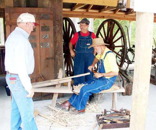 Danny Harden making ax handle