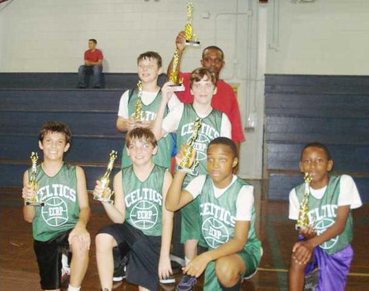 Midget Boys Blue Champs Celtics Coach Harden