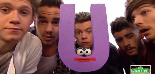 One Direction sings about the letter U on Sesame Street