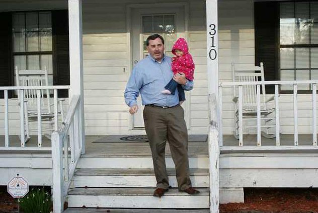 on steps