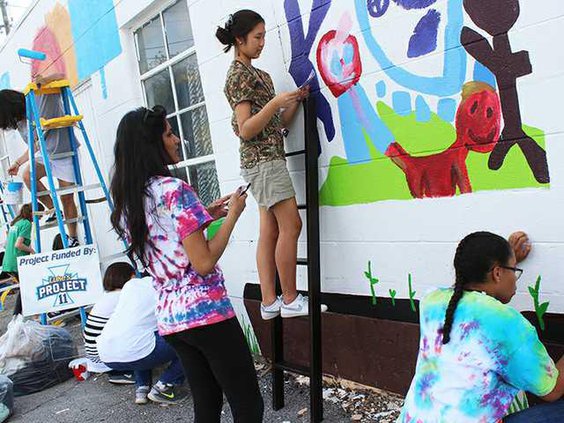 W Fostering Families Mural photo