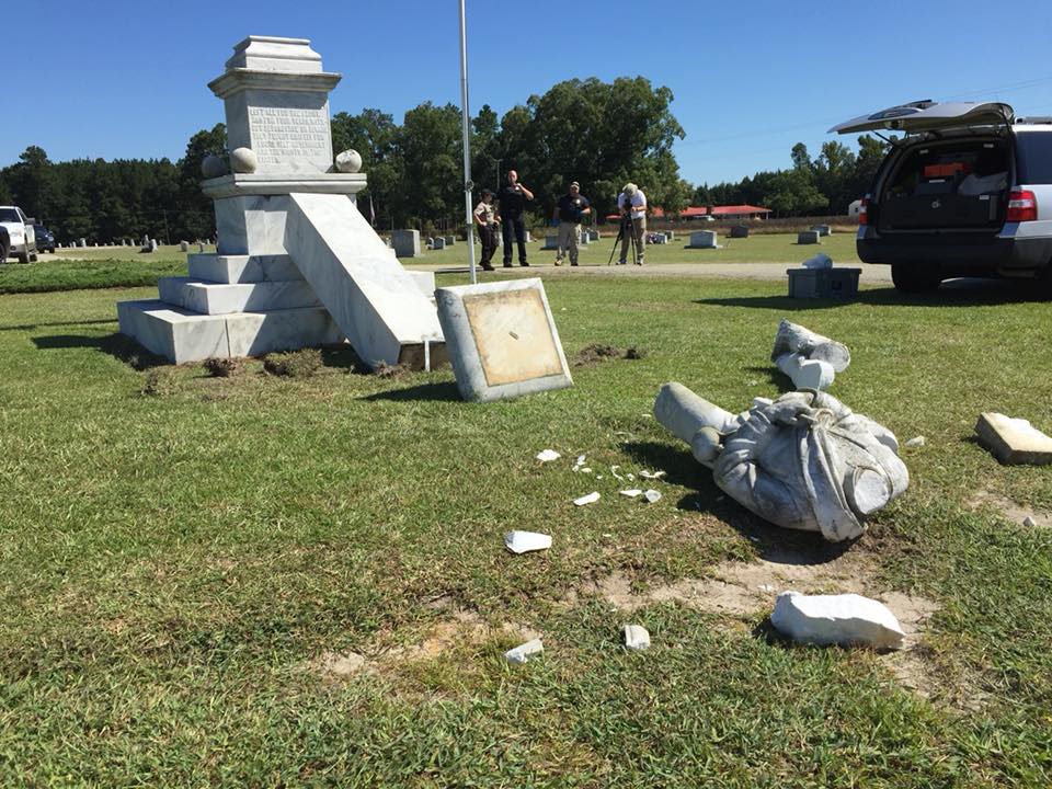 Reward now 10K for information on Screven Confederate statue vandalism