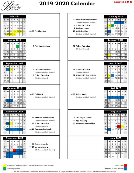 Bryan County Schools announce calendar dates through 2021 - Bryan County News Bryan County Schools announce calendar dates through 2021 - Bryan County News
