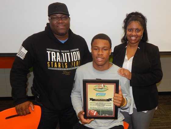 Jalen Rouse with parents