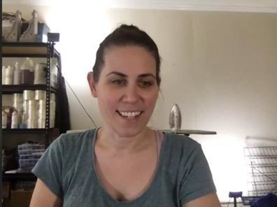 Abode Studios founder Chrissy Rippetoe in a screenshot from this weekend's online market.