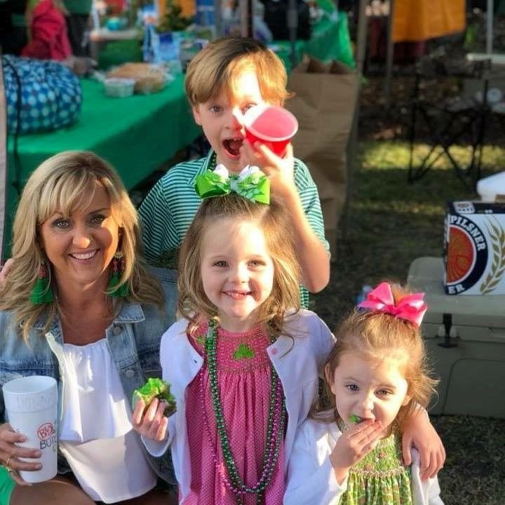 Donna Moody, Caleb Moody, Samantha Moody, and Cameron Young.