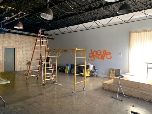 West House under construction. Photo by Rachael Flora.