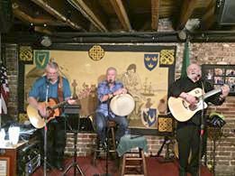 Carroll Brown, Harry O’Donoghue, and Frank Emerson playing in the Listening Room. Photo courtesy of Kevin Barry's.