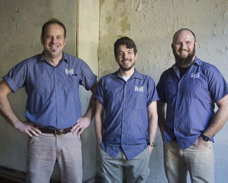 Brewers John Pinkerton, Justin Carapella and Mike Livings.