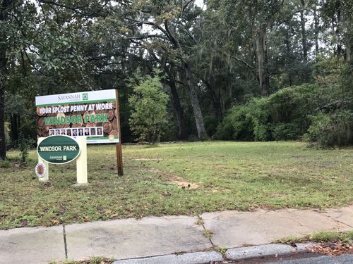 The current City Council is apparently proud of this so-called park, an empty lot with a sign on busy Windsor Road.