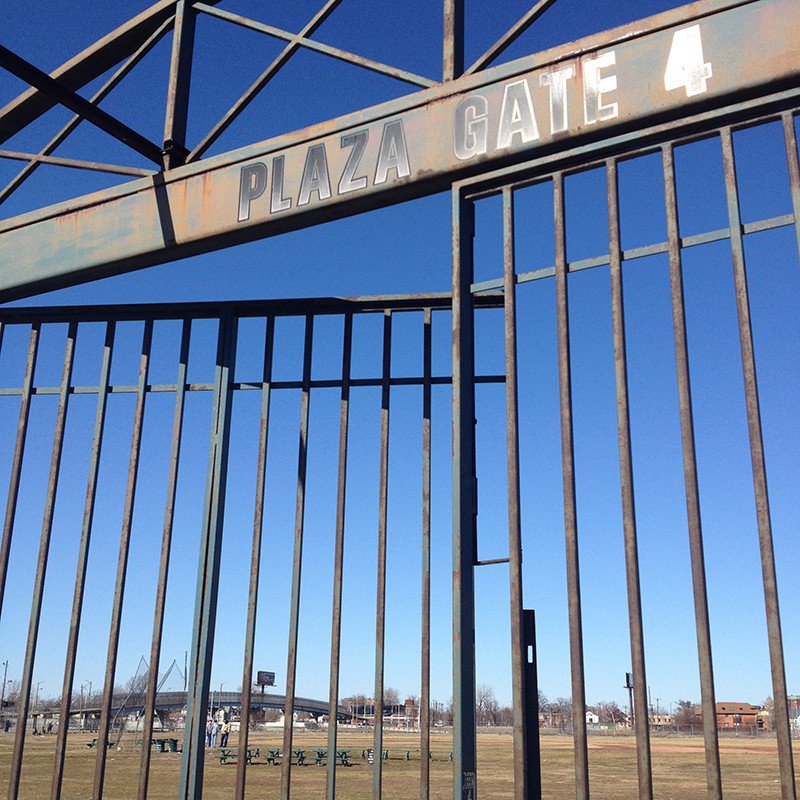 Some vintage gates still stand at the site.