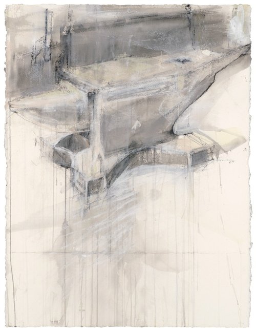 Mary Hartman, “Anvil,” Pastel, Charcoal and Acrylic Wash on Paper