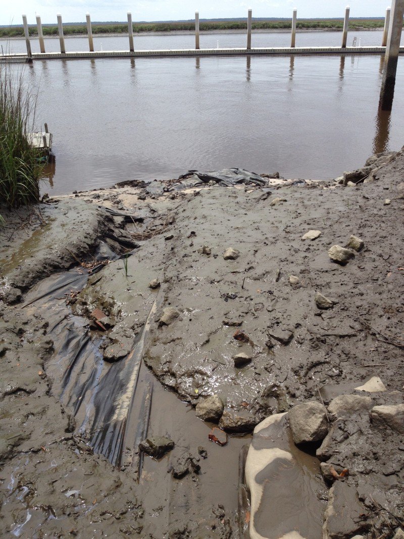 The 'kayak launch' at low tide.