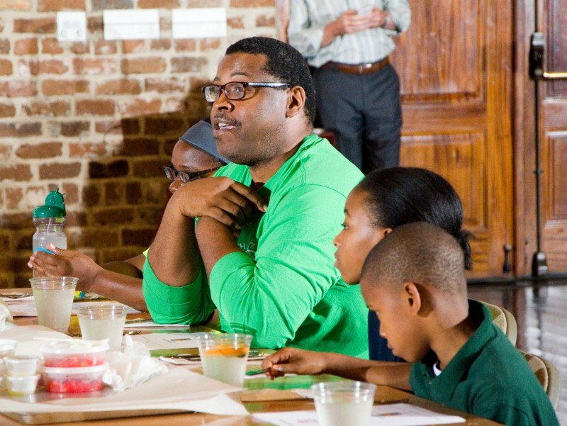Reginald Franklin's children Joshua and Ryanne joined their father at the August reunion of the first group of participants in the Canyon Ranch Institute Life Enhancement Program. When participants share what they learn about making healthy choices with family and friends, the positive impact of the program is amplified. Photo by Jim Byous. © Canyon Ranch Institute.
