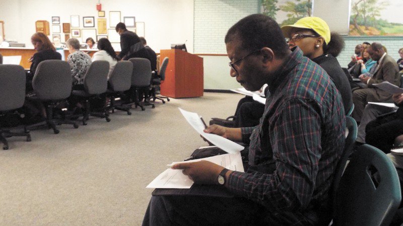 Ivan Cohen is shown at a recent school board meeting. He also helps organize the Juneteenth festival.
