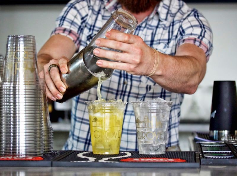 The Grove boasts three floors with four bars