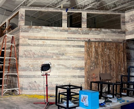 Photo courtesy Coastal Countertops Part of the inside of a special showroom being built by Coastal Countertops on Hill St. in Statesboro is shown above. The showroom is being built using laminate products throughout, including walls, furniture, doors and