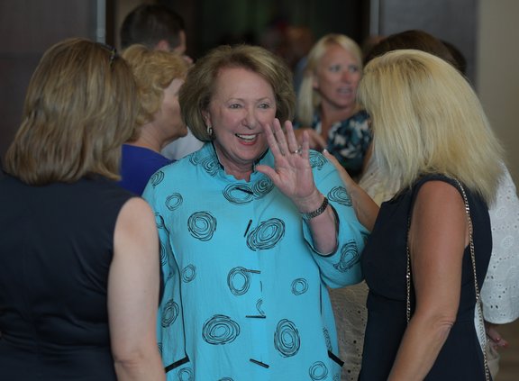 Retiring State Representative Jan Tankersley waves to admirers before being honored at Statesboro-Bulloch County Legislative Appreciation night at Ogeechee Technical College on Monday, June 13.