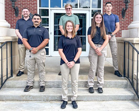 Photo Courtesy Statesboro Police Department The Statesboro Police Department's six newest cadets: first row, left to right, Nicholas Sparks-Hoskins, Kasey Baynon and Caroline Smart. Back row, left to right, Zachary Payne, Sean Yekel and Kyle Wright.