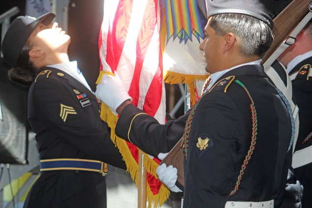 3rd Infantry Division color guard at Bethel Baptist Church’s community 9/11 remembrance