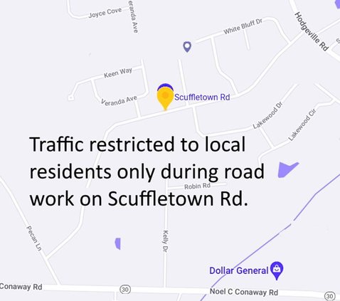 Scuffeltown Road work