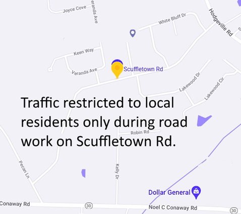 Scuffeltown Road work