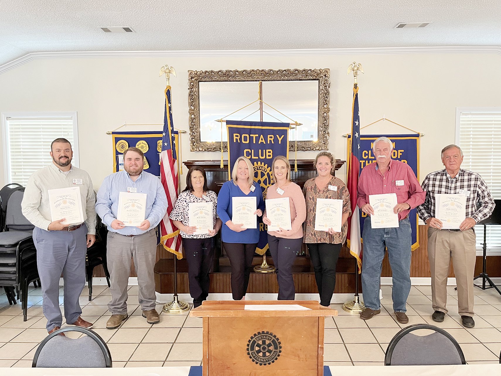 Glennville Rotary Club inducts eight new members Tattnall County Media