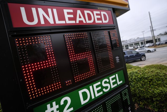 Gas prices are shown on Dec. 12, 2022, in Madison, Ga. Drivers in Georgia have been paying the lowest gas prices in the nation thanks in part to a fuel tax holiday, but the state will resume collecting its taxes on gasoline and diesel on Wednesday, Jan. 1