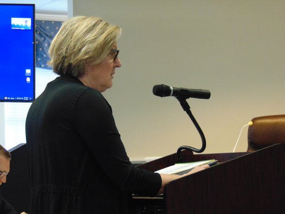 Susan Riley speaks, during the Tuesday, Feb. 7, Statesboro City Council meeting to ask that council rescind the recent Beasley Road annexation. City officials indicated they have no intention of doing that but acknowledged an oversight in failing to notif