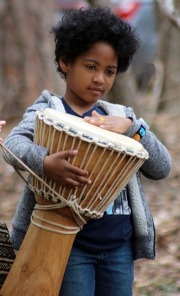 Child With Djembe
