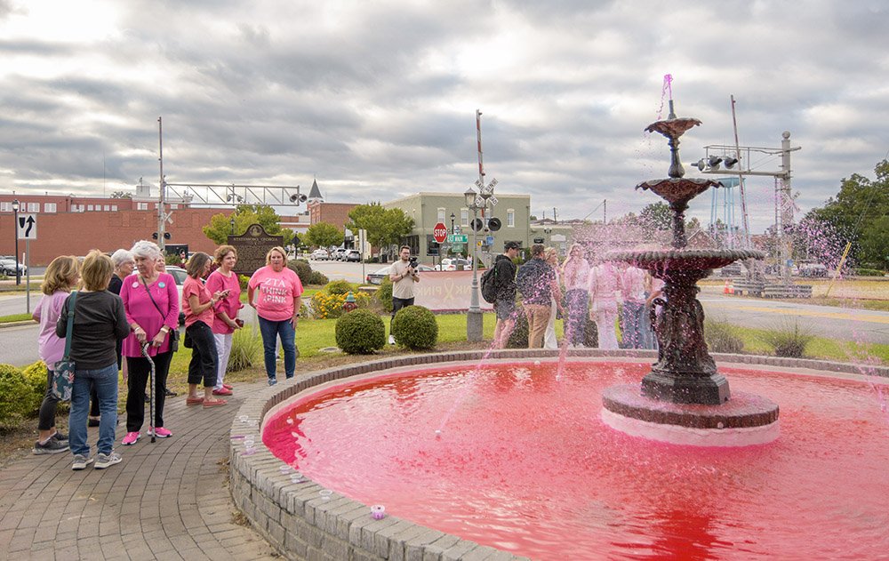 Zeta Tau Alpha set to 'Pink Out the Fountain' in Statesboro