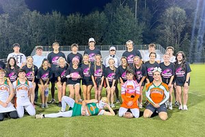 Font row (l to r):  Trent Jenkins, Jamie Sapp, Avery Beasley, Jesse McLendon, Banks Durrence, and Chris Driggers. Middle row: Carson Berry, Jenna Sikes, Allie Shea, Maddie Kent, Elysia Coughlin, Abi Pazderski, Madison Bashlor, Sydney Tippins, Riley Nevil,