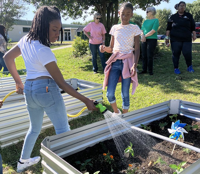Learning some skills from the Spade and Trowel Garden Club Statesboro