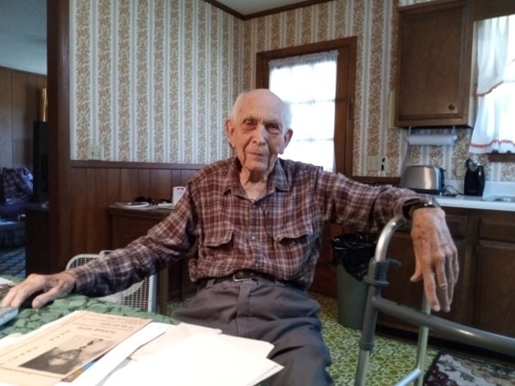 Billy Mock in his home