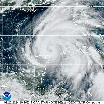Helene satellite image