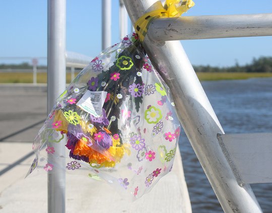 Flowers on dock