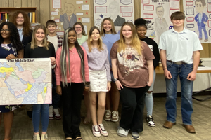 TCHS Current Events Class students.