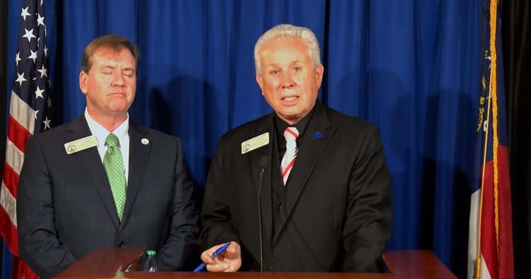 Local representatives Jesse Petrea (left) and Ron stephens