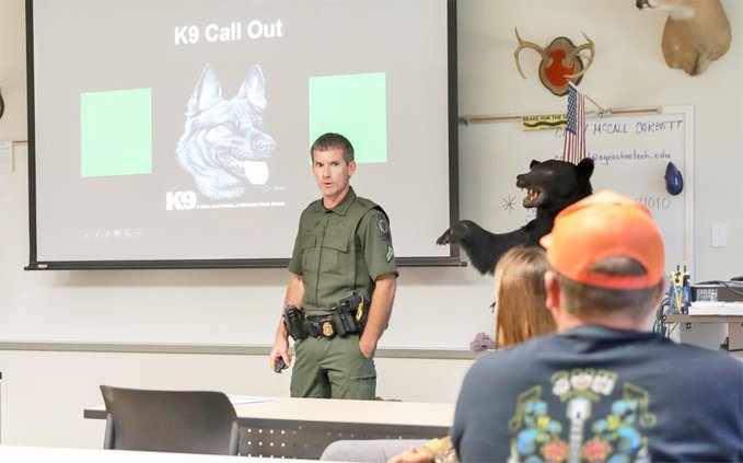K-9 Smoke visits OTC