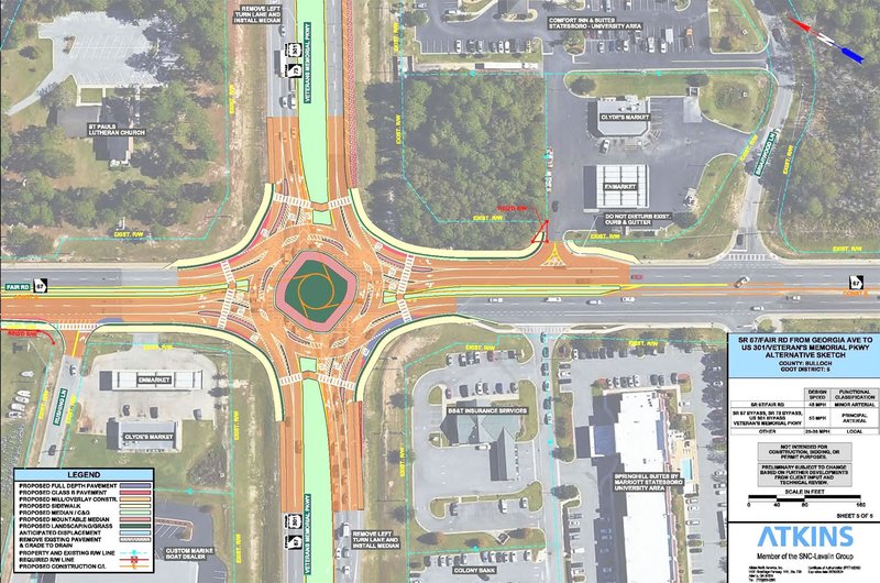 Fair Road/bypass roundabout