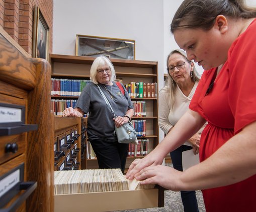 Statesboro Library's genealogy librarian Kaitlyn Capper