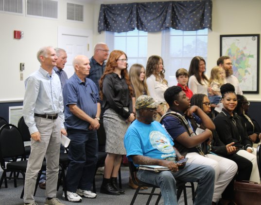 At least 11 people stood up when asked during the Tuesday, Sept. 16, Statesboro City Council meeting to indicate they were there because of concerns about the ordinance amendment allowing local distilleries. Two of the men spoke in opposition to the ordin